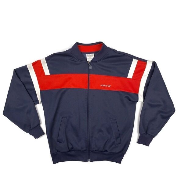 VTG Adidas 80s Trefoil Color Block Track Jacket - Picture 1 of 5